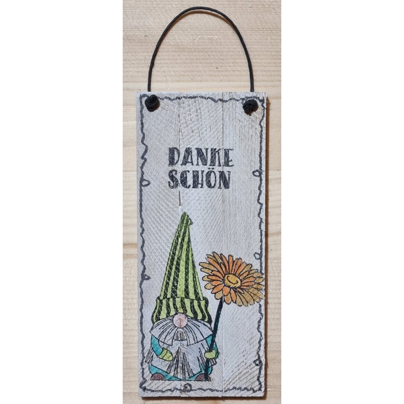 Mini Schild Danke Schön/Wichtel
