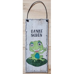 Mini Schild Danke Schön/Frosch