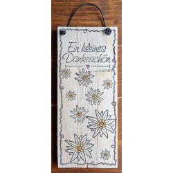 Mini Schild Ein kleines Dankeschön/Edelweiss