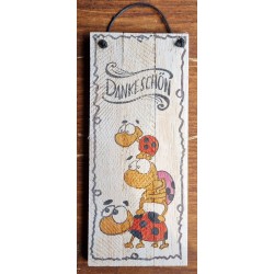 Mini Schild Dankeschön/Marienkäfer