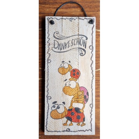 Mini Schild Dankeschön/Marienkäfer