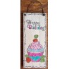 Mini Schild Happy Birthday/Cupcake