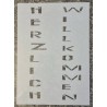 Schablone Herzlich Willkommen
