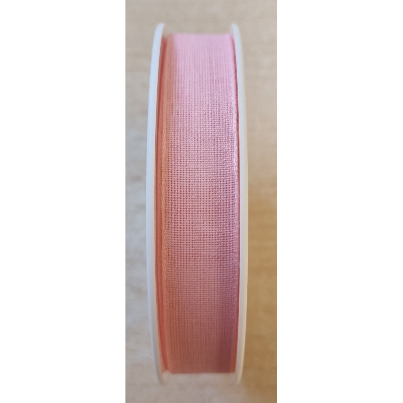 Dekoband in Leinenoptik rosa