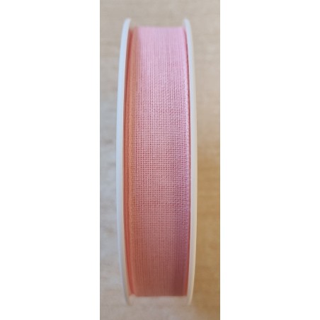 Dekoband in Leinenoptik rosa