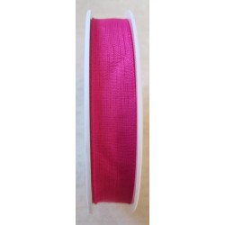 Dekoband in Leinenoptik pink