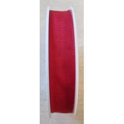 Dekoband in Leinenoptik rot