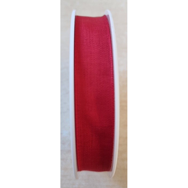 Dekoband in Leinenoptik rot