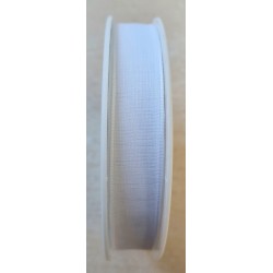 Dekoband in Leinenoptik weiss