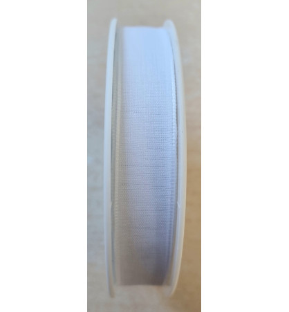 Dekoband in Leinenoptik weiss