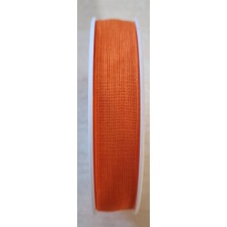 Dekoband in Leinenoptik orange