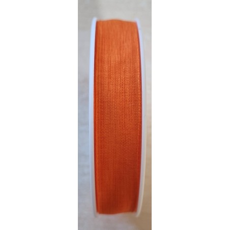 Dekoband in Leinenoptik orange
