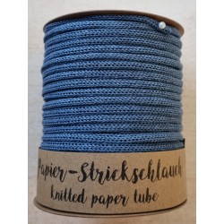 Papier-Strickschlauch blau