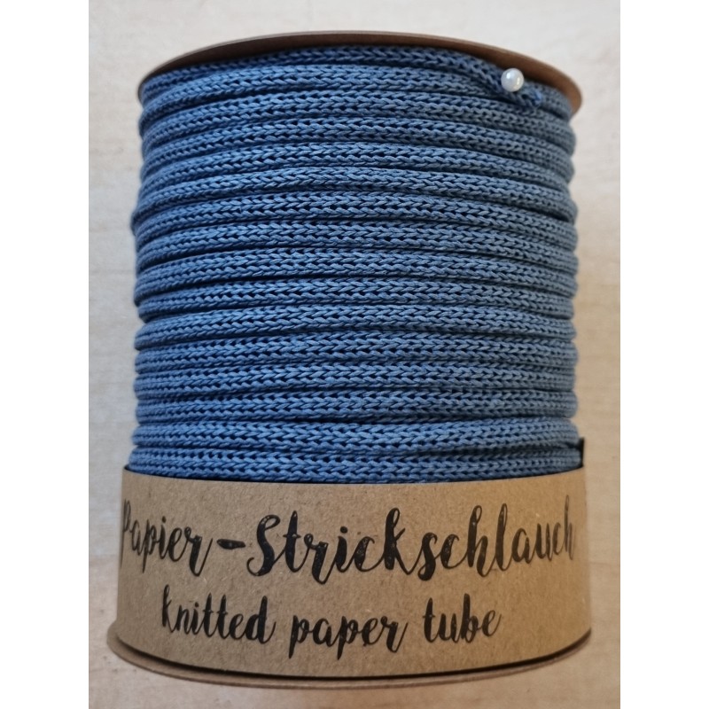 Papier-Strickschlauch blau
