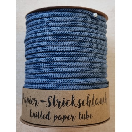 Papier-Strickschlauch blau