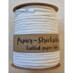 Papier-Strickschlauch weiss