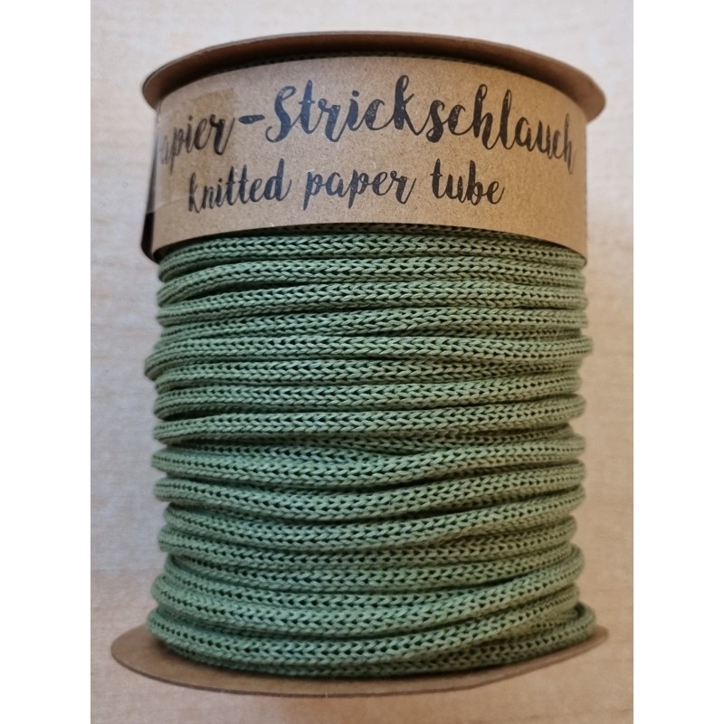 Papier-Strickschlauch olive