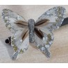 Schmetterling mit Clip silber/gold