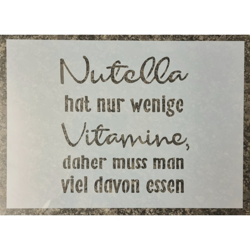 Schablone Nutella