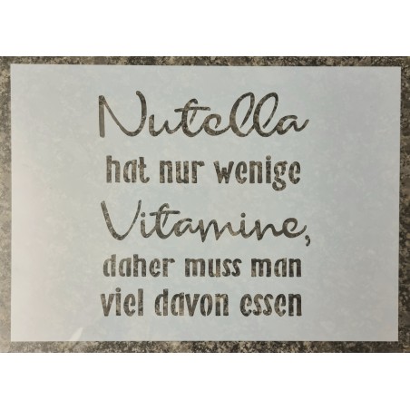 Schablone Nutella