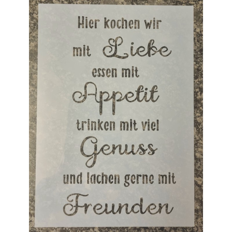 Schablone Liebe/Appetit