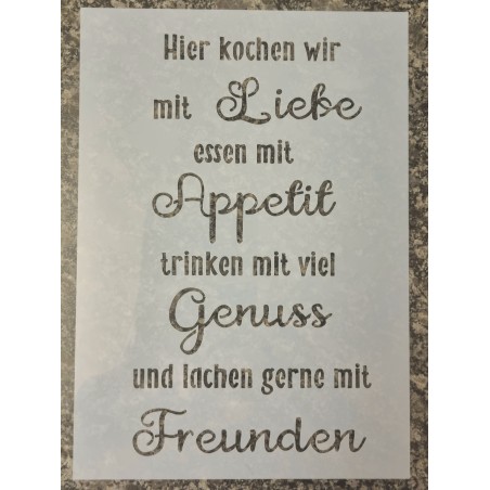 Schablone Liebe/Appetit