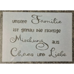 Schablone Chaos und Liebe