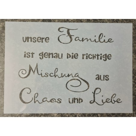 Schablone Chaos und Liebe