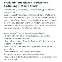 Perlen Pens rosa/pink/flieder/mint