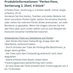 Perlen Pens weiss/creme/taupe/schwarz