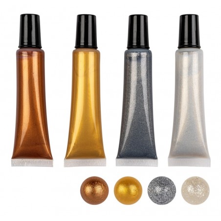 Perlen Pens weiss/silber/kupfer/gold