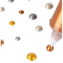 Perlen Pens weiss/silber/kupfer/gold