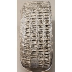 Juteband Gitter taupe