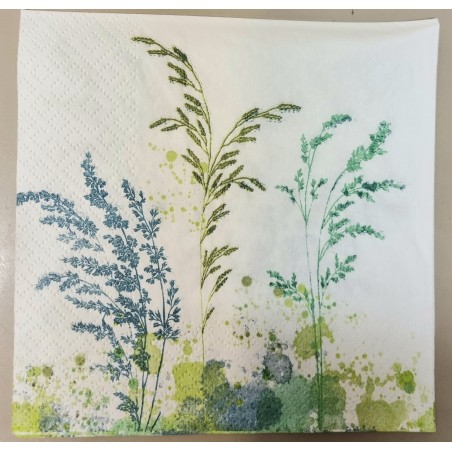 Serviette Blumenwiese grün