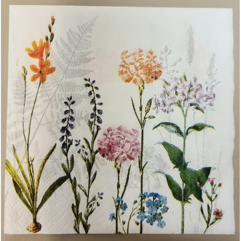 Serviette Blumenwiese bunt