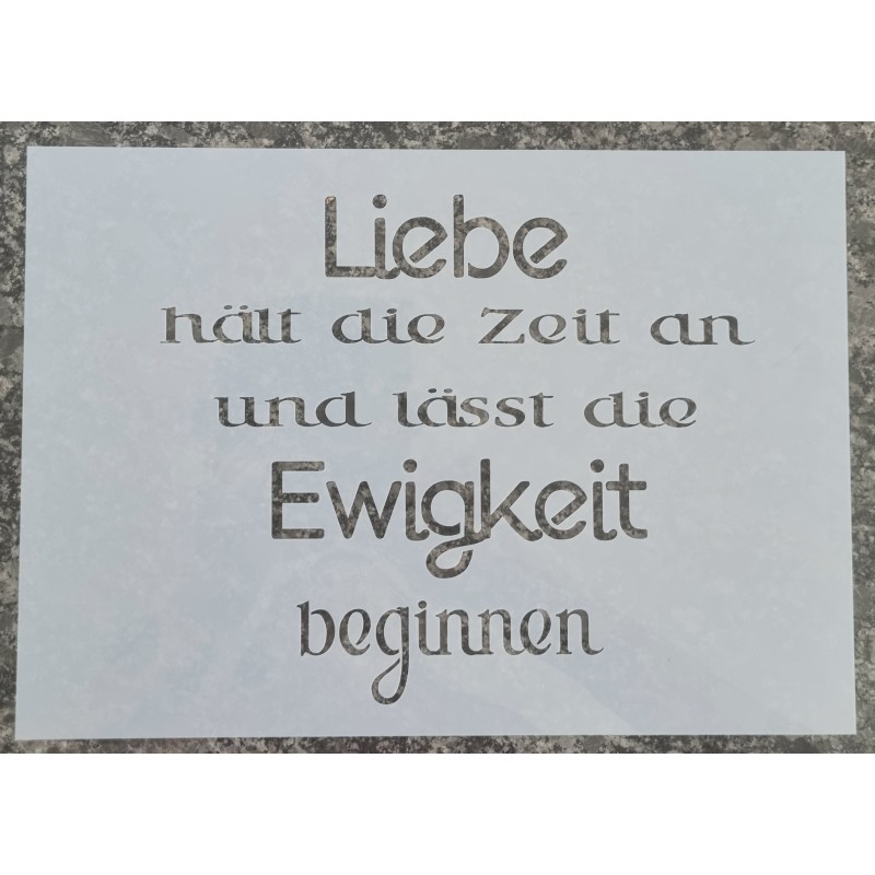 Schablone Liebe/Ewigkeit