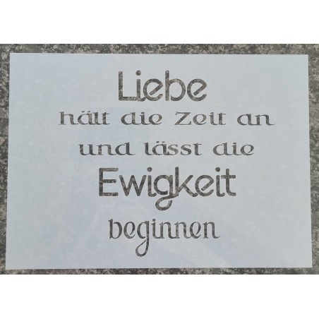 Schablone Liebe/Ewigkeit