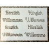 Schablone Herzlich Willkommen 4x