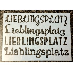 Schablone Lieblingsplatz