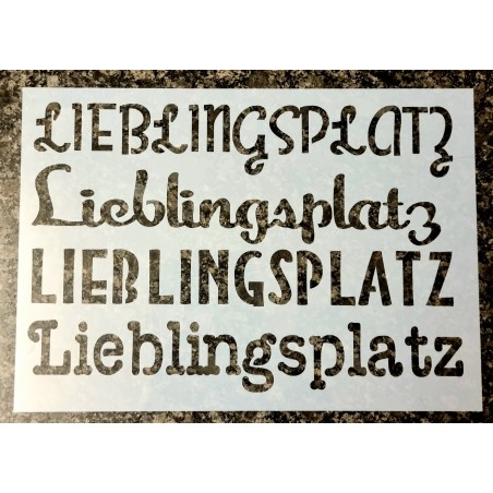 Schablone Lieblingsplatz