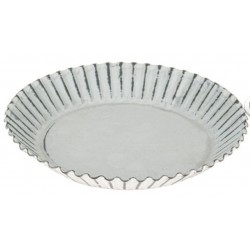 Metall Teller weiss