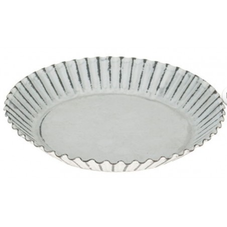 Metall Teller weiss