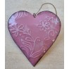 Metall Herz rosa