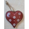 Metall Herz rot/weiss
