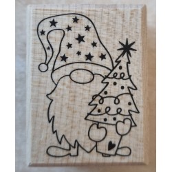 Holzstempel Wichtel/Tannenbaum