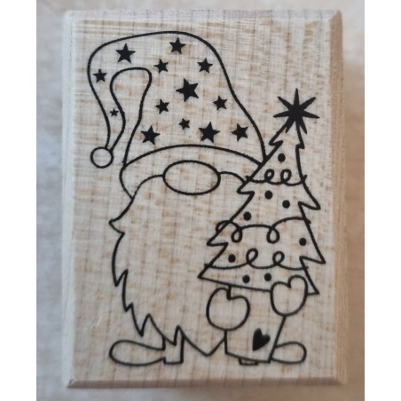 Holzstempel Wichtel/Tannenbaum