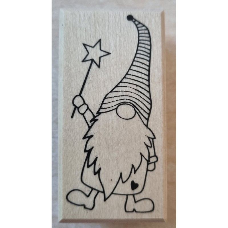 Holzstempel Wichtel/Stern