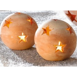 Terracotta Kugel Sterne