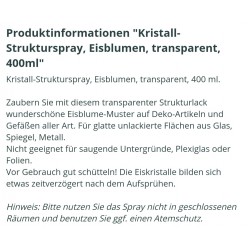 Kristall-Strukturspray, Eisblumen transparent