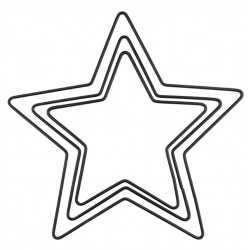 Metall Stern schwarz